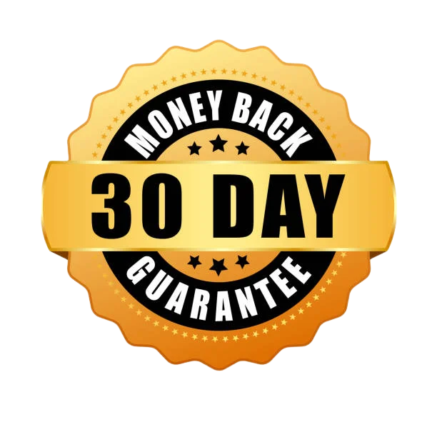 30-day money-back guarantee seal